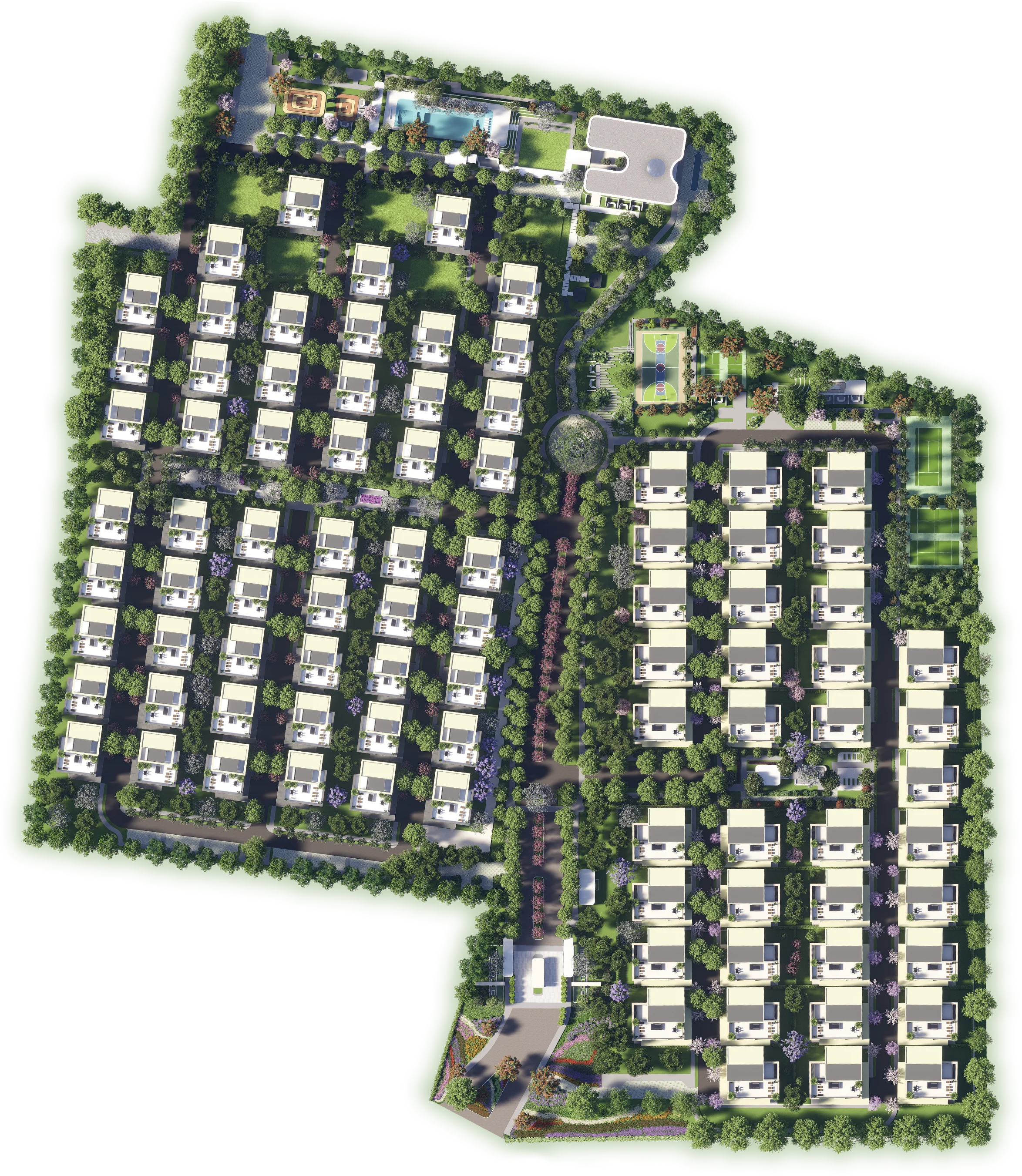 Embassy Eden masterplan — aerial render